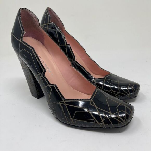 United Nude Women Heels Round Toe Shoes Aztec Black Size EU 38 - Picture 1 of 9